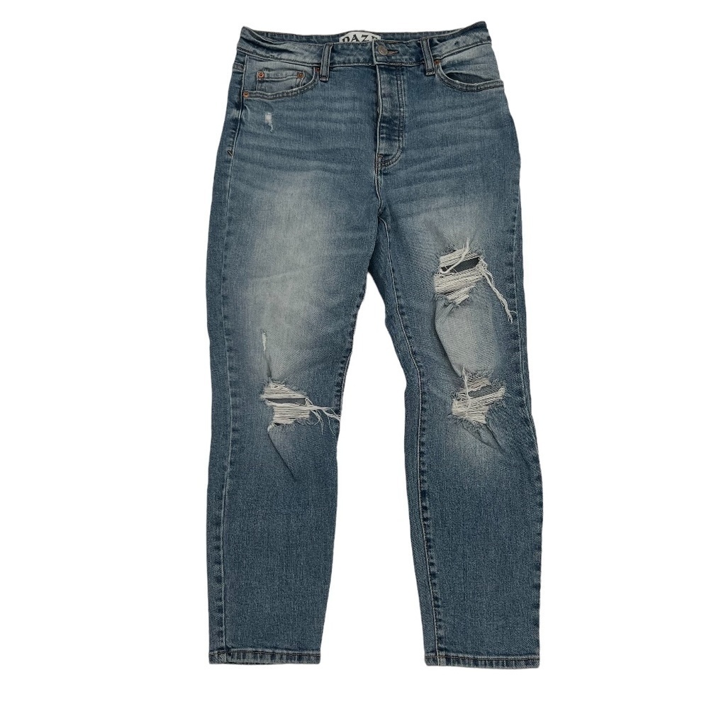 DAZE Distressed Button Fly Jeans Size 28 Women's